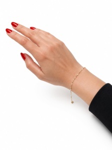 Bratara aur galben 14 K colectie ITALIA model WHITE - Img 2