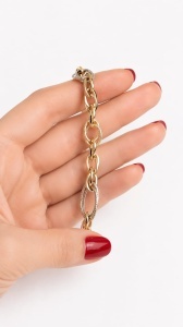 Bratara aur galben 14 K colectie ITALIA - Img 2