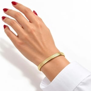 Bratara aur galben 14 K colectie ITALIA - Img 3