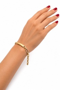 Bratara aur galben14 K coletie ITALIA model PLACUTA - Img 2