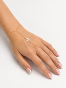 Bratara cu inel aur galben 14 K model INIMA - Img 2