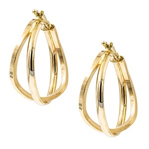 Cercei aur galben 14 K colectie ITALIA model CREOLI