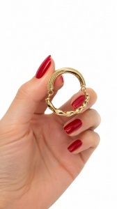 Cercei aur galben 14 K colectie ITALIA model CREOLI - Img 2