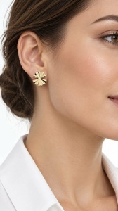 Cercei aur galben 14 K colectie ITALIA model EVANTAI