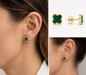 Cercei aur galben 14 K colectie ITALIA model FLOARE 0.5 cm