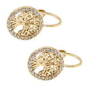 Cercei aur galben 14 K colectie ITALIA model POMUL VIETII
