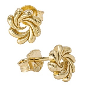 Cercei aur galben 14 K model FLOARE - Img 2