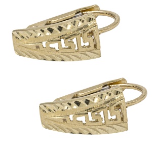 Cercei aur galben 14 K model GEOMETRIC