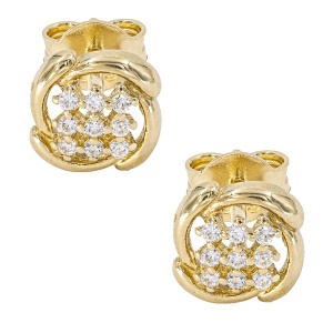 Cercei aur galben 14 K model GEOMETRIC