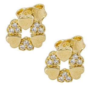 Cercei aur galben 14 K model INIMIOARE