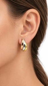 Cercei din aur 14 K colectie noua ITALIA model GEOMETRIC