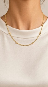 Colier aur galben 14 K colectie ITALIA model BILUTE