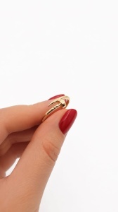 Inel aur galben 14K colectie ITALIA model GEOMETRIC R 16 - Img 2