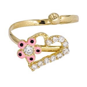 Inel copii aur galben 14 K model INIMA