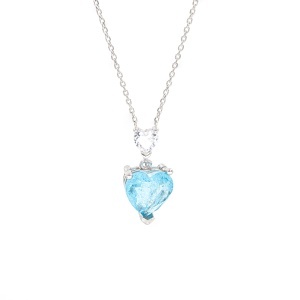 Lant cu pandantiv argint 925 model INIMA BLUE