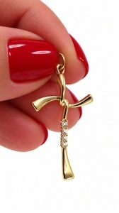 Pandantiv aur galben 14 K colectie ITALIA model CRUCE