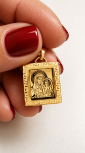 Pandantiv aur galben 14 K colectie ITALIA model MAICA DOMNULUI