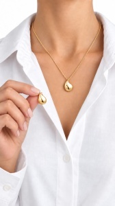 Set aur galben 14 K colectie noua ITALIA model GEOMETRIC