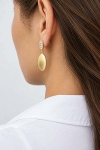 Bijuterii aur galben 14 K cercei colectie noua ITALIA model ABSTRACT - Img 2