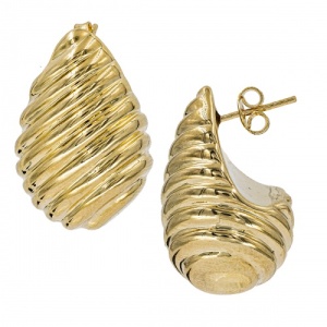 Bijuterii aur galben 14 K cercei colectie noua ITALIA model RASUCIT - Img 2