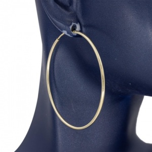 Bijuterii aur galben 14 K cercei colectie noua model CREOLI - 6 cm - Img 3