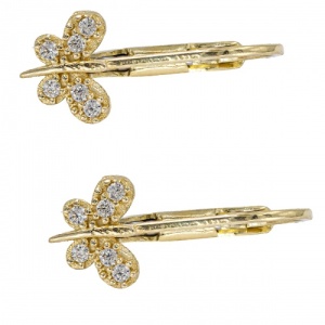 Bijuterii aur galben 14 K cercei colectie noua model FLUTURAS