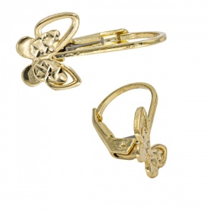 Bijuterii aur galben 14 K cercei colectie noua model FLUTURAS - Img 2