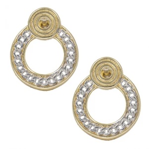 Bijuterii aur galben 14 K cercei colectie noua model GEOMETRIC - Img 2