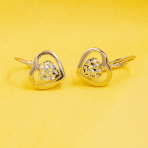 Bijuterii aur galben 14 K cercei colectie noua model INIMA - Img 4