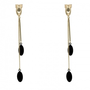 Bijuterii aur galben 14 K cercei colectie noua model OVAL - Img 2