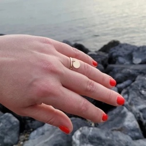 Bijuterii aur galben 14 K inel colectie noua model CHARM - BANUT R 9 - Img 3