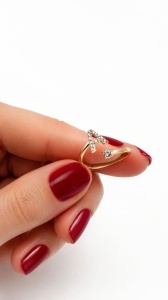 Bijuterii aur galben 14 K inel colectie noua model LITERA A - Img 2