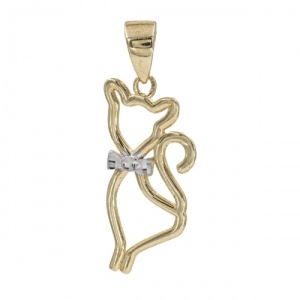 Bijuterii aur galben 14 K pandantiv colectie noua model PISICUTA