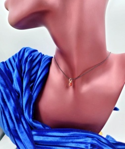 Bijuterii aur galben choker snur negru colectie noua model LACRIMA