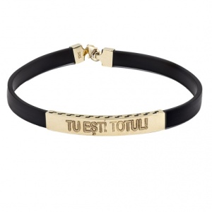 Bijuterii personalizate aur 14 K bratara silicon PERSONALIZATA colectie noua model PLACUTA
