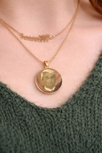 Bijuterii personalizate aur 14 K model BANUT 1.7 cm