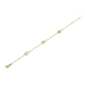 Bratara aur galben 14 K colectie ITALIA model BANUT - SATINAT - Img 2