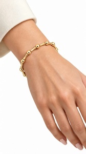 Bratara aur galben 14 K colectie ITALIA model BILUTE SI BAGHETA
