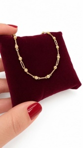 Bratara aur galben 14 K colectie ITALIA model BILUTE - Img 3