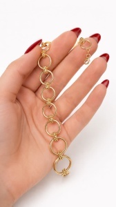 Bratara aur galben 14 K colectie ITALIA model CERC