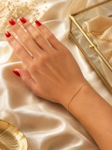 Bratara aur galben 14 K colectie ITALIA model CUBIC