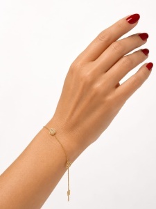Bratara aur galben 14 K colectie ITALIA model FLOARE