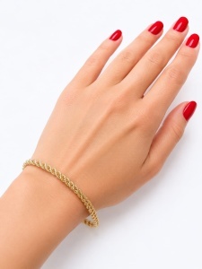 Bratara aur galben 14 K colectie ITALIA model FRANGHIUTA