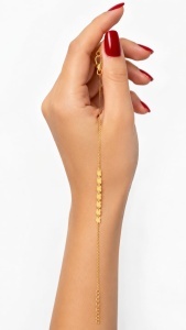 Bratara aur galben 14 K colectie ITALIA model INIMIOARE - Img 2