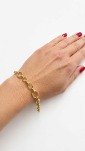 Bratara aur galben 14 K colectie ITALIA model ZALUTE FATETATE - Img 2