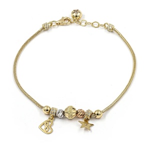 Bratara din aur 14 K model CHARM STEA - Img 3