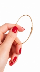Bratara fixa aur galben 14 K colectie ITALIA model BILUTE - Img 2