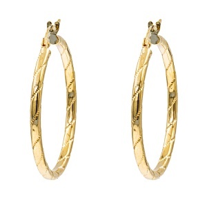 Cercei aur galben 14 K colectie ITALIA model CREOLI