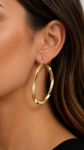 Cercei aur galben 14 K colectie ITALIA model CREOLI