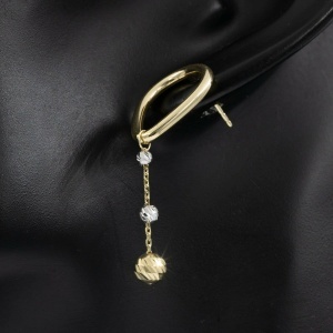 Cercei aur galben 14 K colectie ITALIA model LACRIMA - Img 2